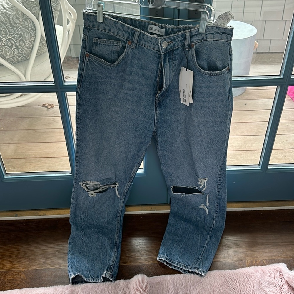 Zara High Rise Ankle Length Jeans